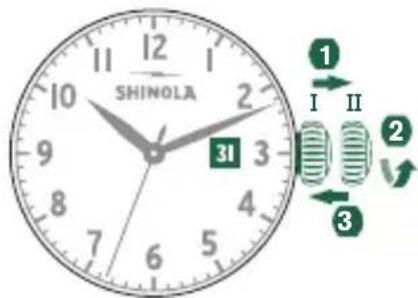 Shinola The Birdy - EINSTELLEN DES DATUMS - 1