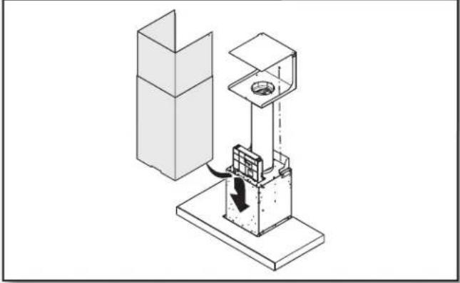 JENN-AIR JVR0436HS - Install the chimney cover - 1