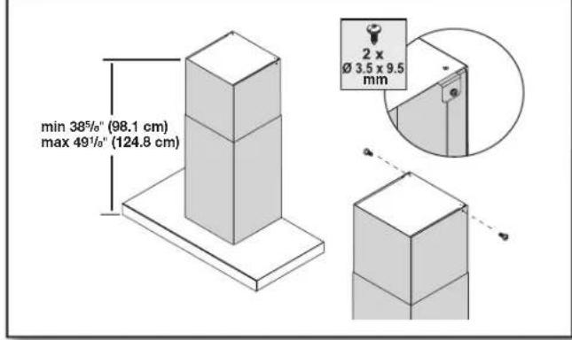 JENN-AIR JVR0436HS - Secure the chimney to bracket - 1