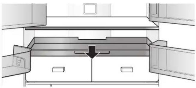 JENN-AIR JFFCC72EFS - Enlever et réinstaller une tablette amovible : - 1