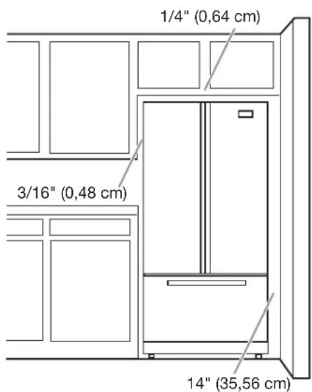 1/4" (0,64 cm) 3/16" (0,48 cm) 14" (35,56 cm)