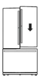 GE CWE19SP4NW2 - LEVEL THE REFRIGERATOR DOORS (on some models) - 1