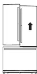 GE CWE19SP4NW2 - LEVEL THE REFRIGERATOR DOORS (on some models) - 2