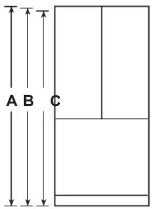 GE CWE19SP4NW2 - DIMENSIONS DE L'ÉLECTROMÉNAGER - 1