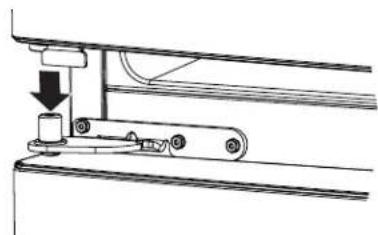 GE CWE19SP4NW2 - ③ RACCROCHAGE DE LA PORTE GAUCHE - 1