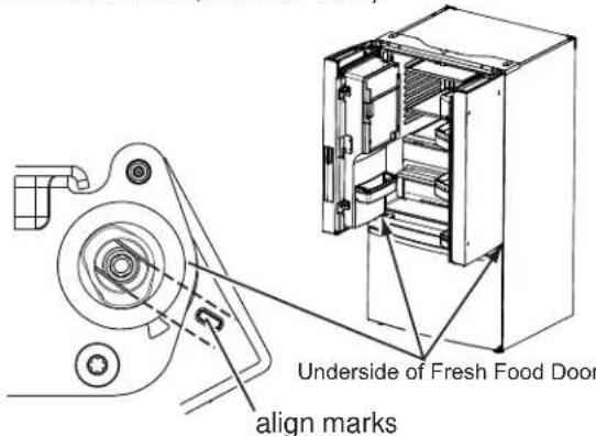 GE CWE23SP3MD1 - ⑤ REINSTALLING THE REFRIGERATOR DOORS - 2