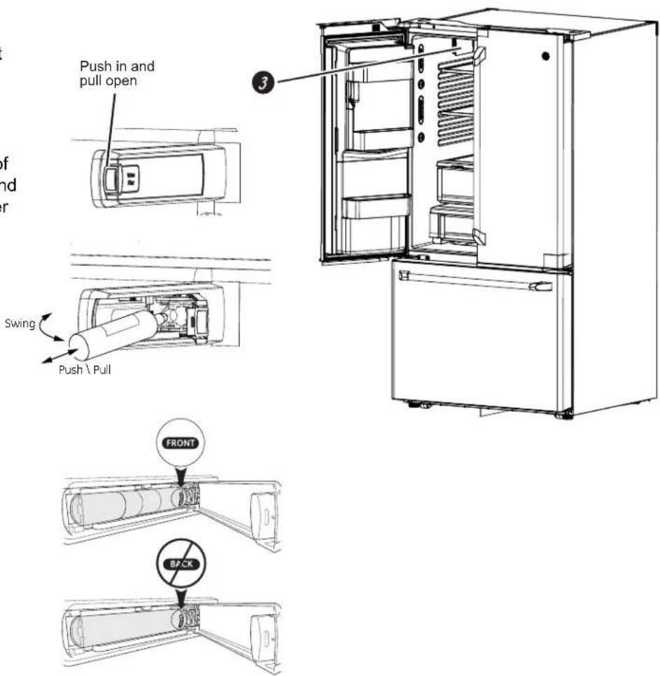 GE CWE23SP3MD1 - Installing the filter cartridge - 2
