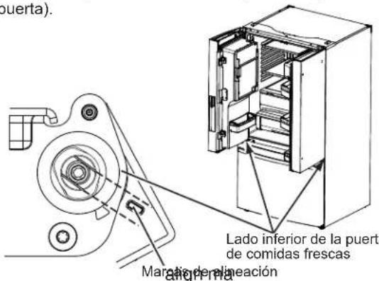 GE CWE23SP3MD1 - ⑤ REINSTALACIÓN DE LAS PUERTAS DEL REFRIGERADOR - 2