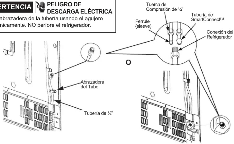 GE CWE23SP3MD1 - PELIGRO DE DESCARGA ELÉCTRICA - 1