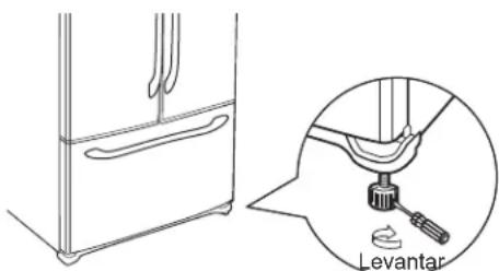 GE CWE23SP3MD1 - NIVELACIÓN DEL REFRIGERADOR - 1
