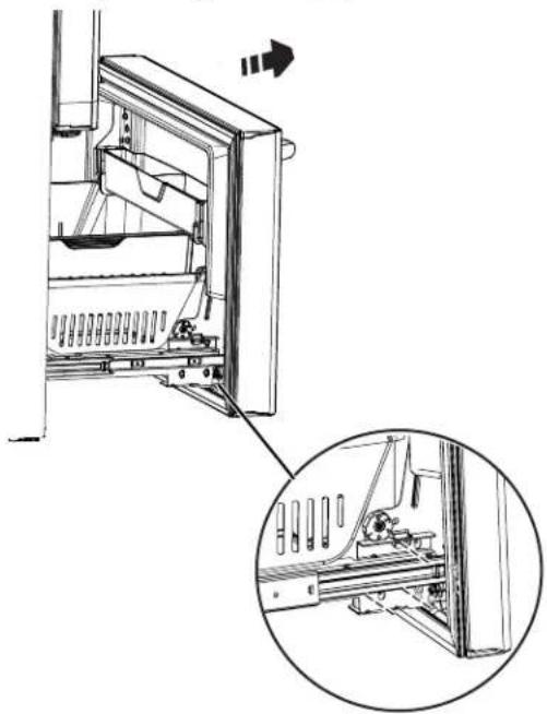GE CWE23SP3MD1 - RETRAIT DE LA PORTE DU CONGÉLATEUR - 1