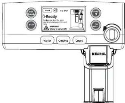 GE CWE23SP3MD1 - Rotate the hot water knob counterclockwise and push in to brew and dispense. - 1