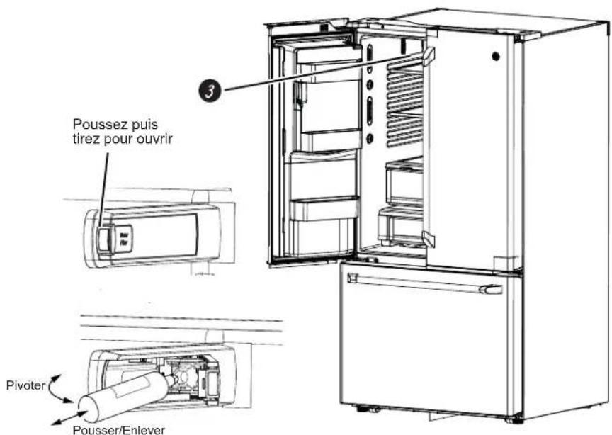 GE CWE23SP3MD1 - Installation de la cartouche filtrante - 2