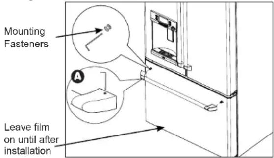 GE CFE28TP3MD1 - ② REMOVE THE FREEZER DOOR HANDLE - 1