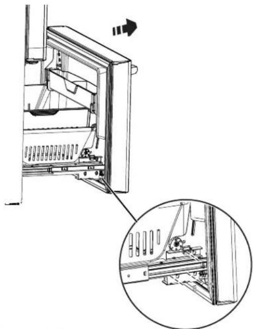 GE CFE28TP3MD1 - REMOVE THE FREEZER DOOR - 1