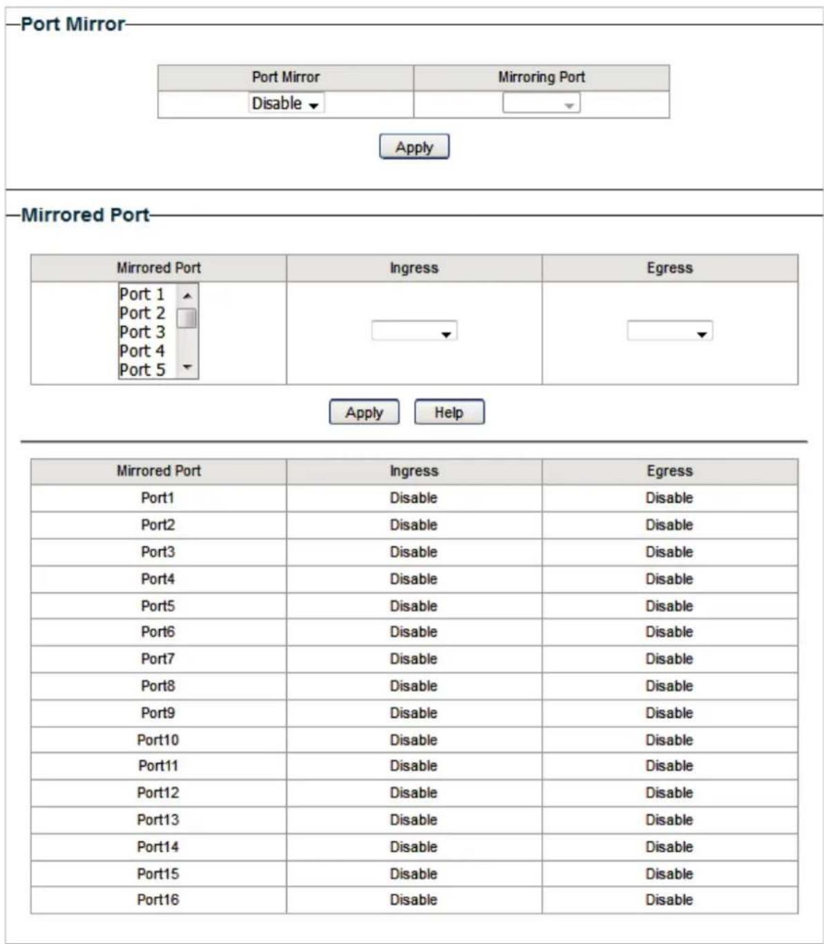 TP-LINK TLSG116E - Configuration du miroir de port - 1