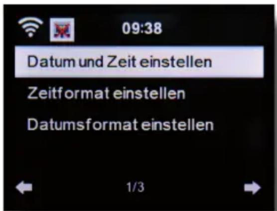 Imperial DABMAN i205 CD - Date & time - 1