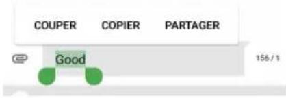 ALCATEL 3C - Modifier le texte - 1