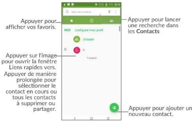 ALCATEL 3C - Consultant vos Contacts - 1