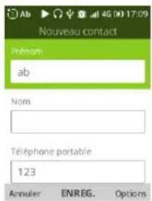 ALCATEL 3088 4G - Ajouter un contact - 1