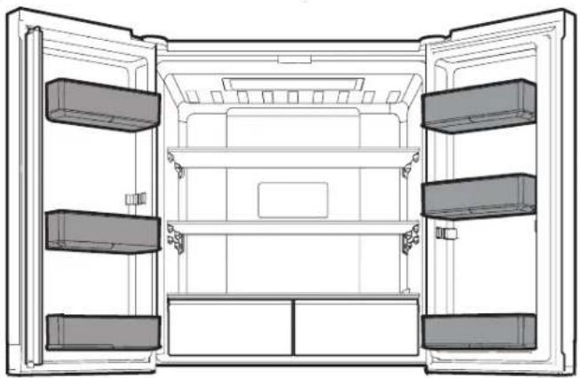 WHIRLPOOL WQ9 B2L CH - Kühlschrank-Seitenfächer - 1