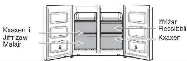 WHIRLPOOL WQ9 B2L CH - Kompartimenti tal-Hażna tal-Freezer - 2