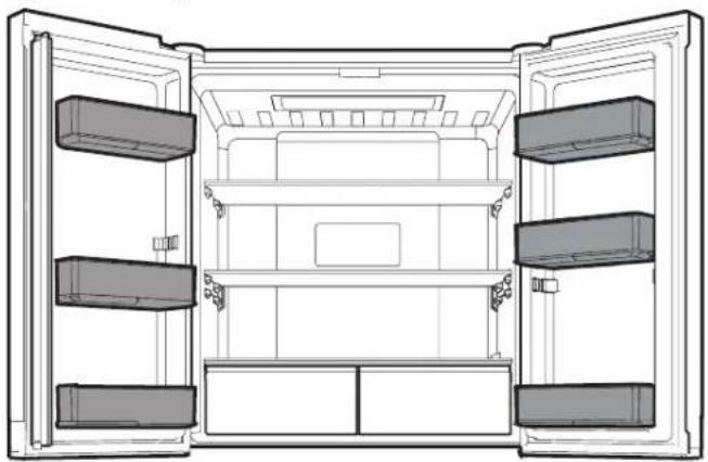 WHIRLPOOL WQ9 B2L CH - Ledusskapja durvju plaukti - 1