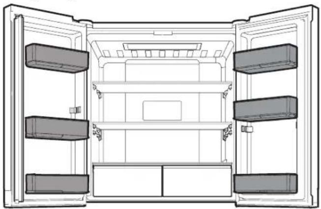 WHIRLPOOL WQ9 B2L CH - Balconcini del frigorifero - 1