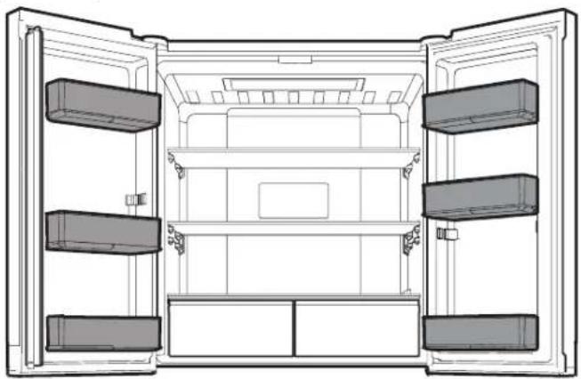 WHIRLPOOL WQ9 B2L CH - Posode na vratih hladilnika - 1