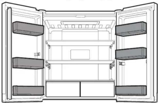 WHIRLPOOL WQ9 B2L CH - Поставки на вратата на хладилника - 1