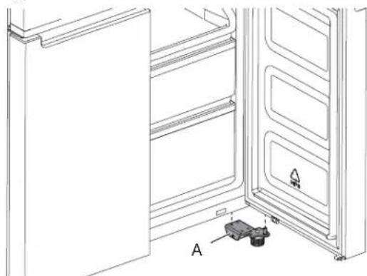 WHIRLPOOL WQ9 B2L CH - Retire y vuelva a instalar la puerta del congelador/Flexi Freeze - 2