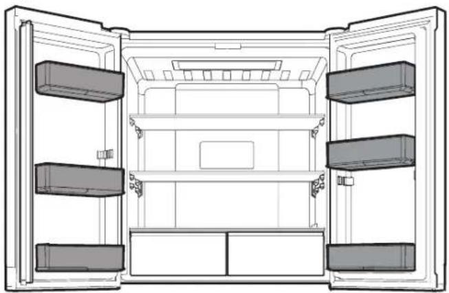 WHIRLPOOL WQ9 B2L CH - Balcones del refrigerador - 1