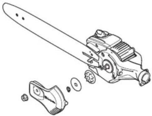 HUSQVARNA 536LiPT5 - Changing chain sprocket - 1