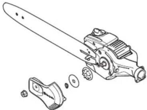 HUSQVARNA 536LiPT5 - Remplacement de l'engrenage d'entraînement de la chaîne - 1