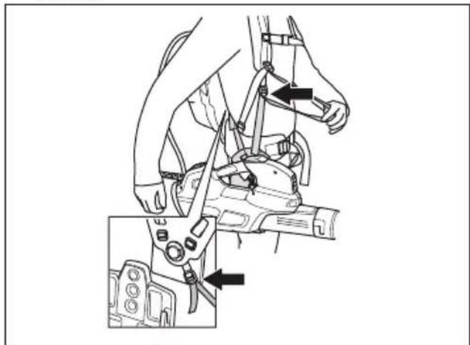 HUSQVARNA 320iB - Pour régler le harnais - 1