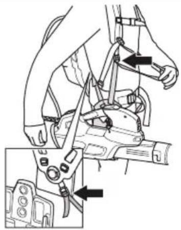 HUSQVARNA 320iB - So stellen Sie den Tragegurt ein - 1