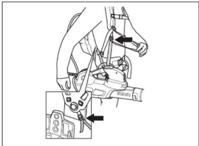 HUSQVARNA 320iB - Regolazione del cinghiaggio - 1