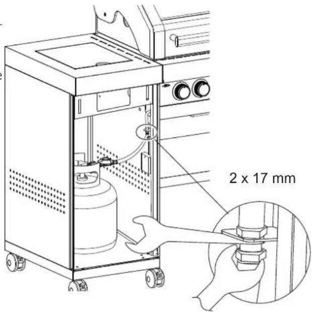Rösle BBQ Kitchen Videro G4SK - Montage von Schlauch und Druckregler - 2