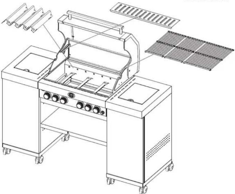 Rösle BBQ Kitchen Videro G4SK - Indirect barbecuing with the lid closed - 1