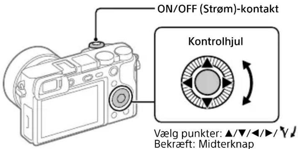 SONY ILCE6100L - Indstilling af sproget og uret - 1