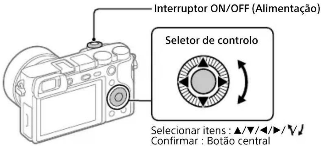 SONY ILCE6100L - Definir o idioma e o relógio - 1