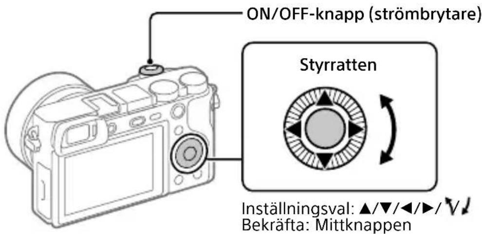 SONY ILCE6100L - Inställning av språk och klocka - 1