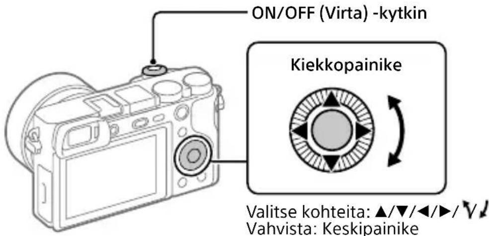 SONY ILCE6100L - Kielen ja kellon asettaminen - 1