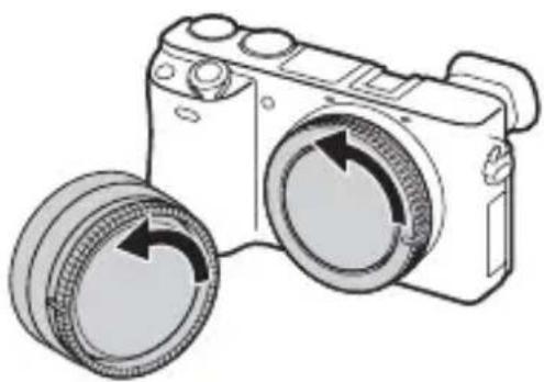SONY ILCE6000L - De lens bevestigen/verwijdenen - 1