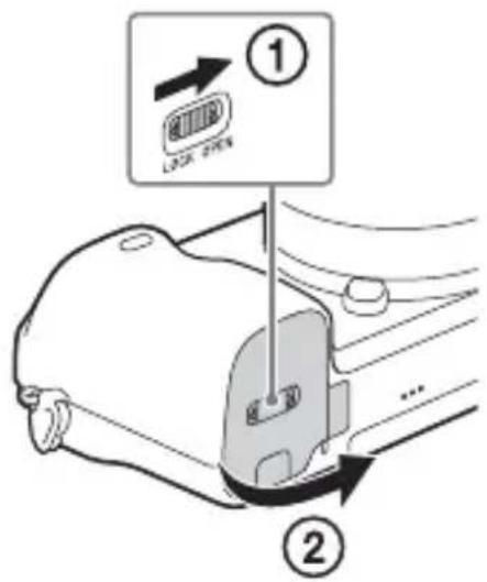 SONY ILCE6000L - Isätting av batteripaketet - 1