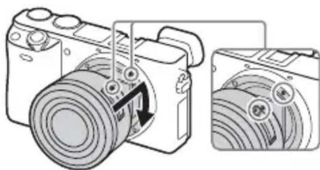 SONY ILCE6000L - Sette på/ta av objektivet - 2