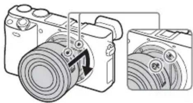 SONY ILCE6000L - Objektivin kiinnittäminen/irrottaminen - 2