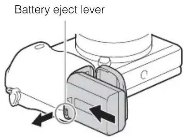 SONY ILCE6000L - Inserting the battery pack - 2