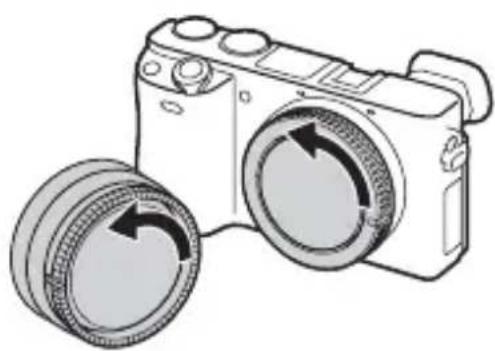 SONY ILCE6000L - Sette på/ta av objektivet - 1