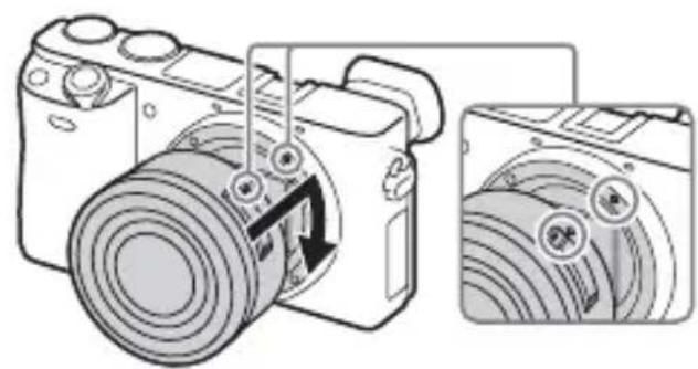 SONY ILCE6000L - De lens bevestigen/verwijdenen - 2